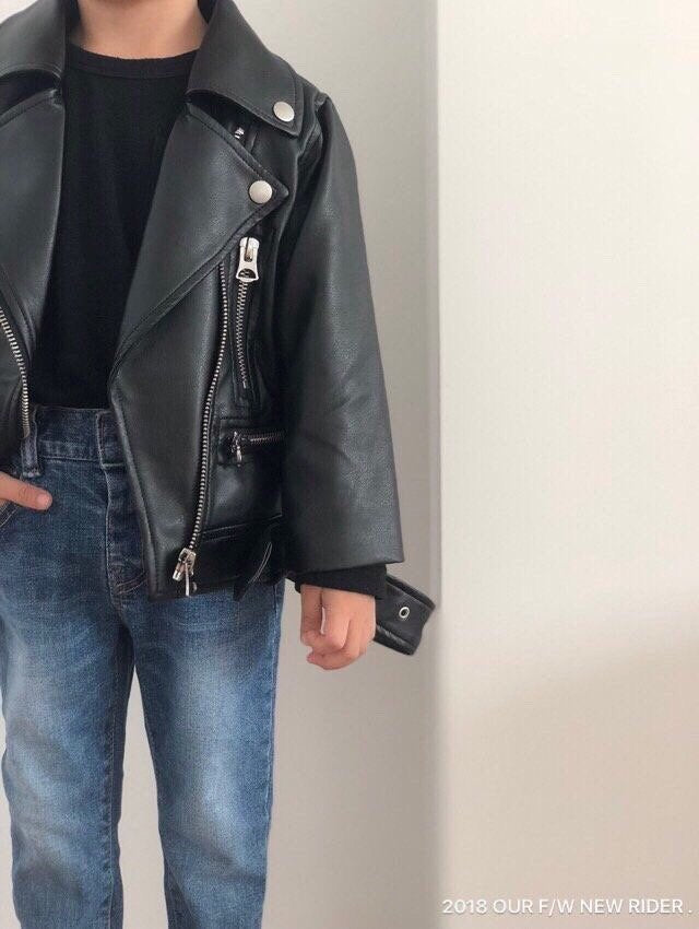 Laurent Faux Leather Jacket [S(2-3yr)]