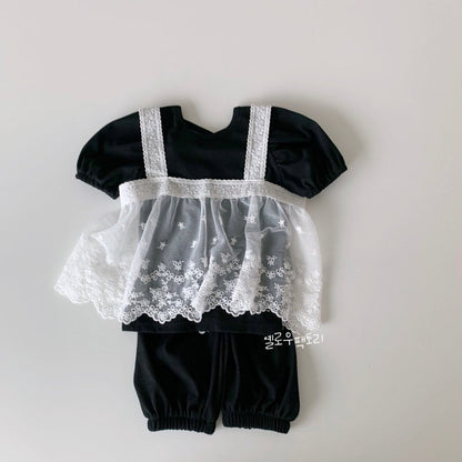 Flat T-Shirt [Black/XL(5-6yr)]