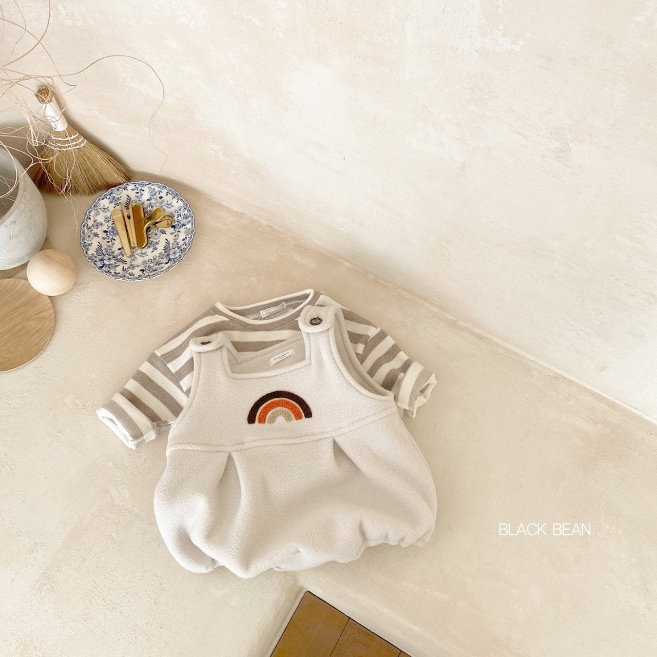 Buckle Suspender Set [Light Beige/Baby M(6-12m)]