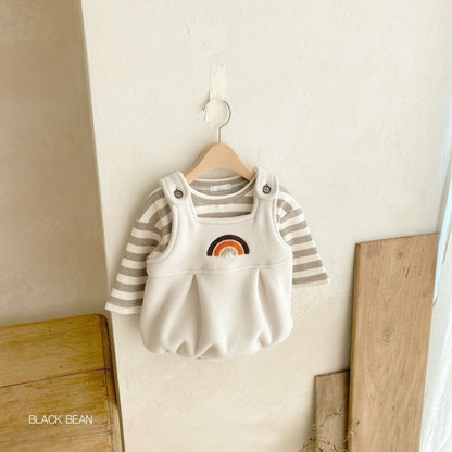Buckle Suspender Set [Light Beige/Baby M(6-12m)]