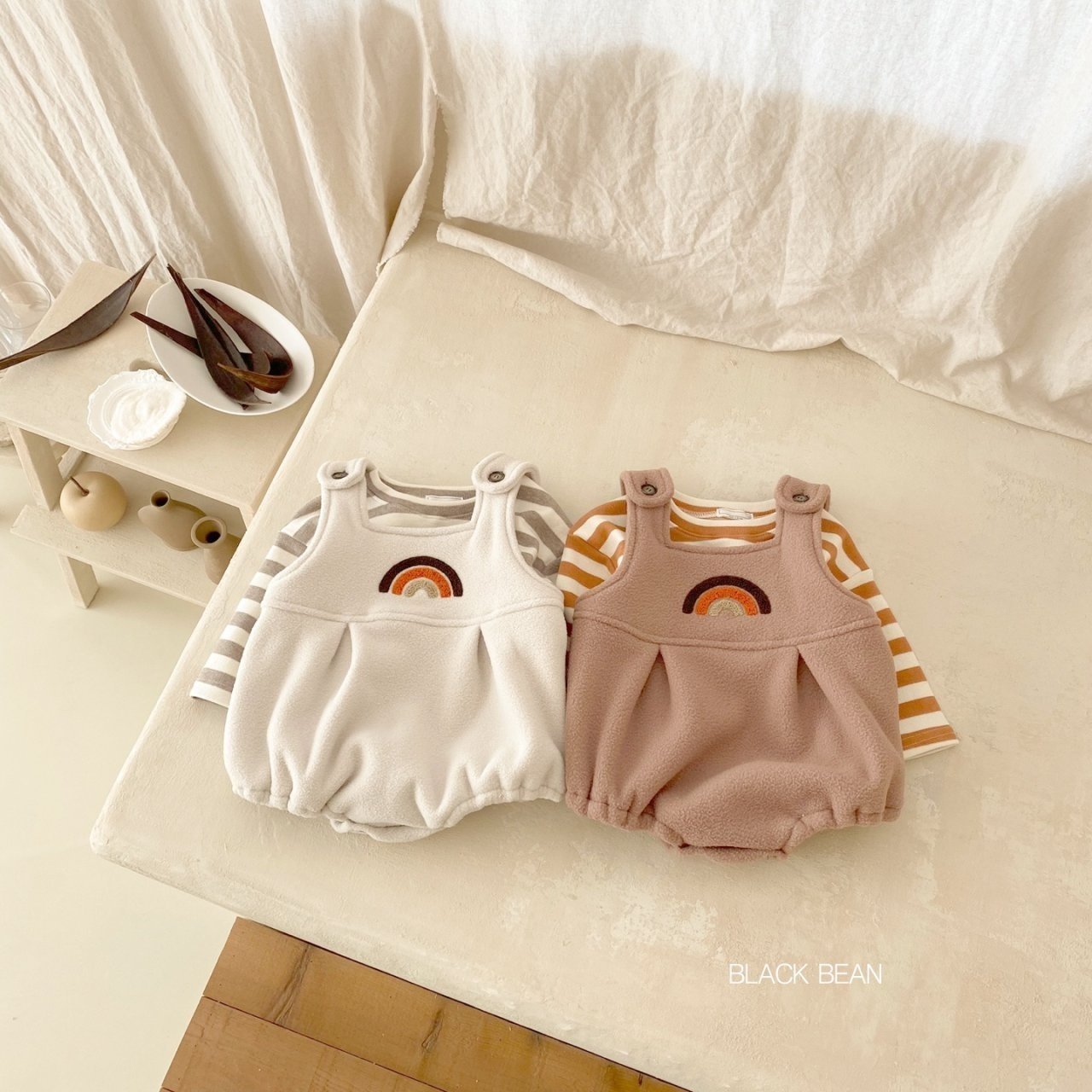 Buckle Suspender Set [Light Beige/Baby M(6-12m)]