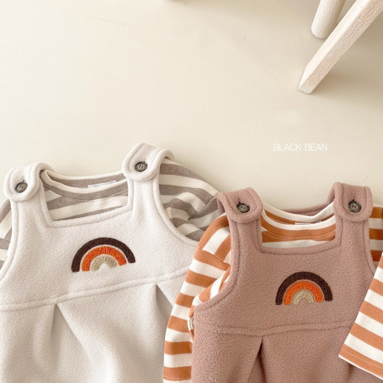 Buckle Suspender Set [Light Beige/Baby M(6-12m)]
