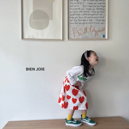Heart Skirt [Ivory/S(2-3yr)]