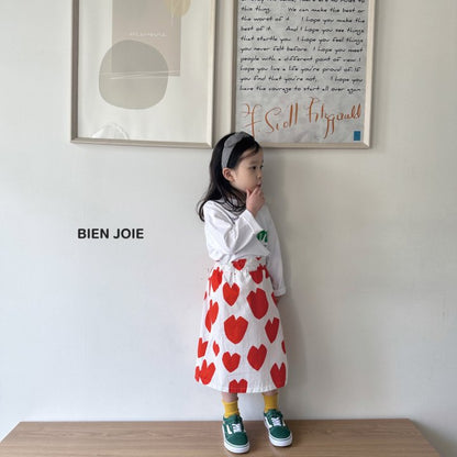 Heart Skirt [Ivory/S(2-3yr)]