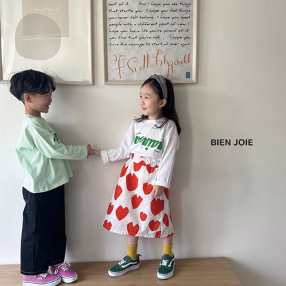 Heart Skirt [Ivory/S(2-3yr)]