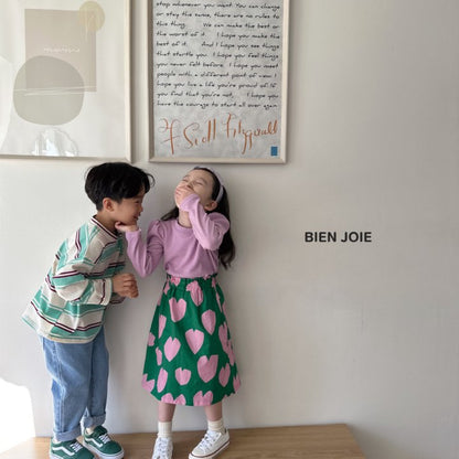Heart Skirt [Ivory/S(2-3yr)]