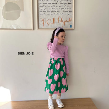 Heart Skirt [Ivory/S(2-3yr)]