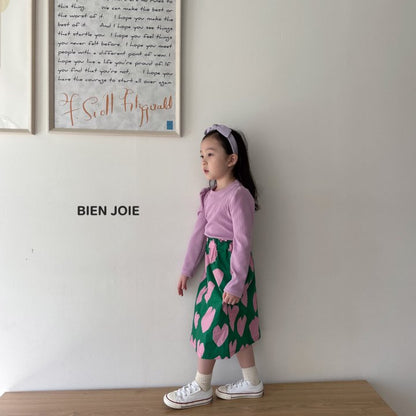 Heart Skirt [Ivory/S(2-3yr)]