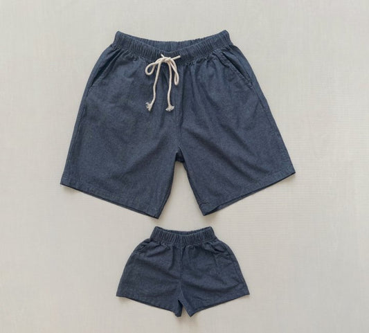 Vintage Denim Shorts [Deep Denim/M(3-4yr)]