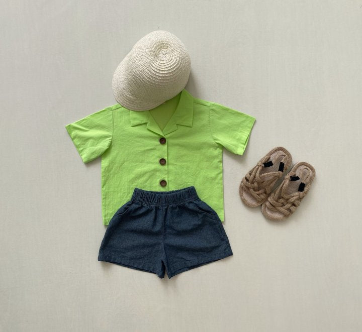 Vintage Denim Shorts [Deep Denim/M(3-4yr)]