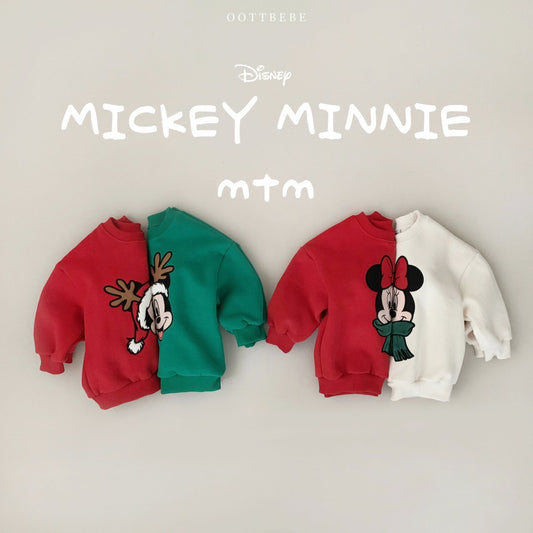 Santa Disney Sweatshirt [Mickey Green/M(3-4yr)]