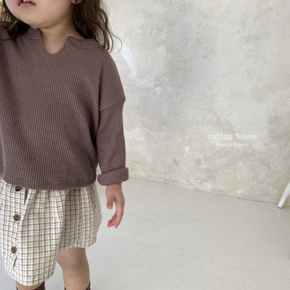 V Neck T-Shirt [Cocoa/S(2-3yr)]