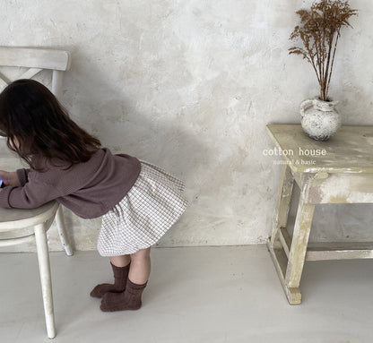 V Neck T-Shirt [Cocoa/S(2-3yr)]