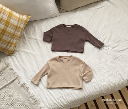 V Neck T-Shirt [Cocoa/S(2-3yr)]