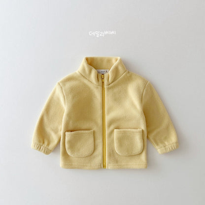 Zip-Up Fleece Jacket [Pastel Daisy/JS(9-10yr)]