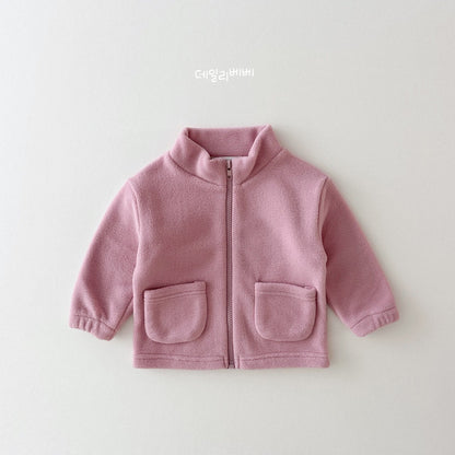 Zip-Up Fleece Jacket [Pastel Daisy/JS(9-10yr)]