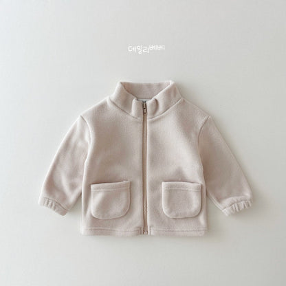Zip-Up Fleece Jacket [Pastel Daisy/JS(9-10yr)]
