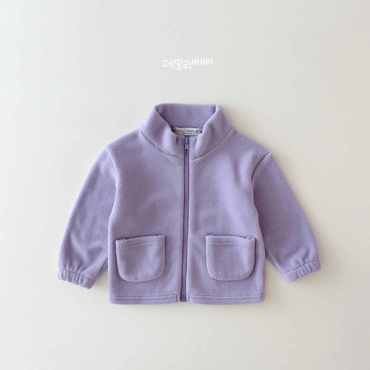 Zip-Up Fleece Jacket [Pastel Daisy/JS(9-10yr)]