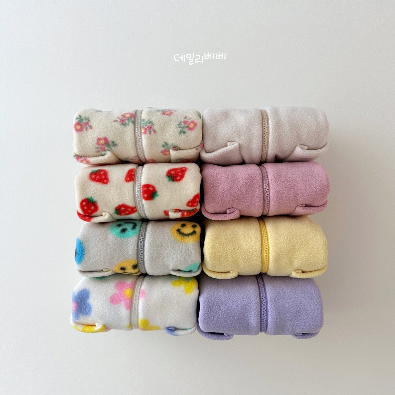 Zip-Up Fleece Jacket [Pastel Daisy/JS(9-10yr)]