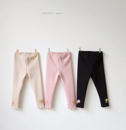 Flower Leggings [Black/5/S(2-3yr)]