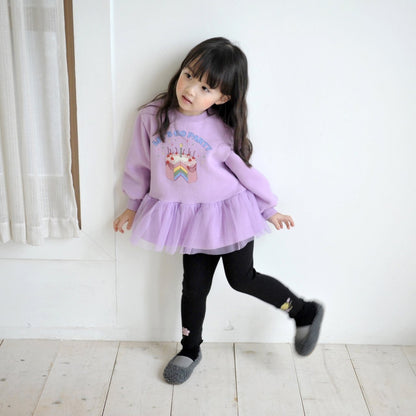 Flower Leggings [Black/5/S(2-3yr)]