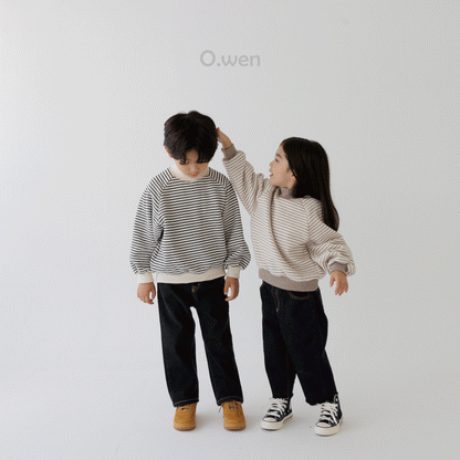 Stripe Sweatshirt [Mocha/S(2-3yr)]