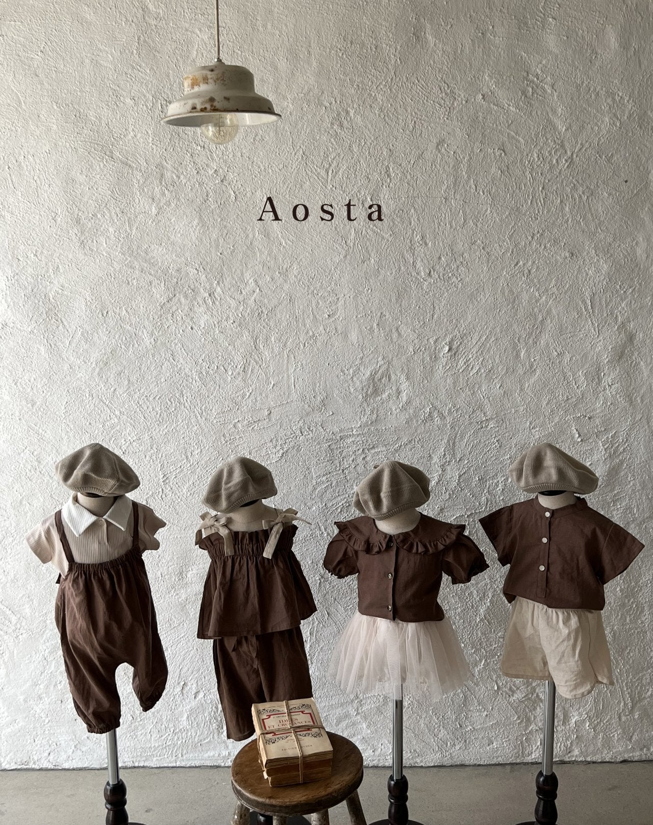 Camille Shirts [Brown, Beige/L(2-3yr)]