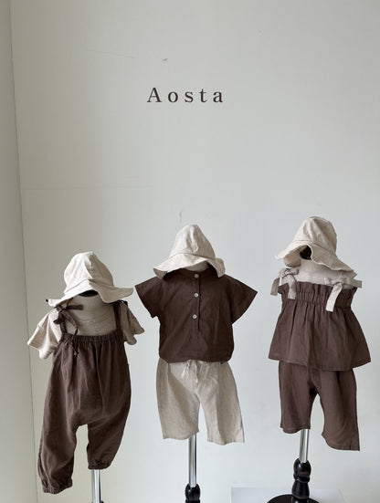 Camille Shirts [Brown, Beige/L(2-3yr)]