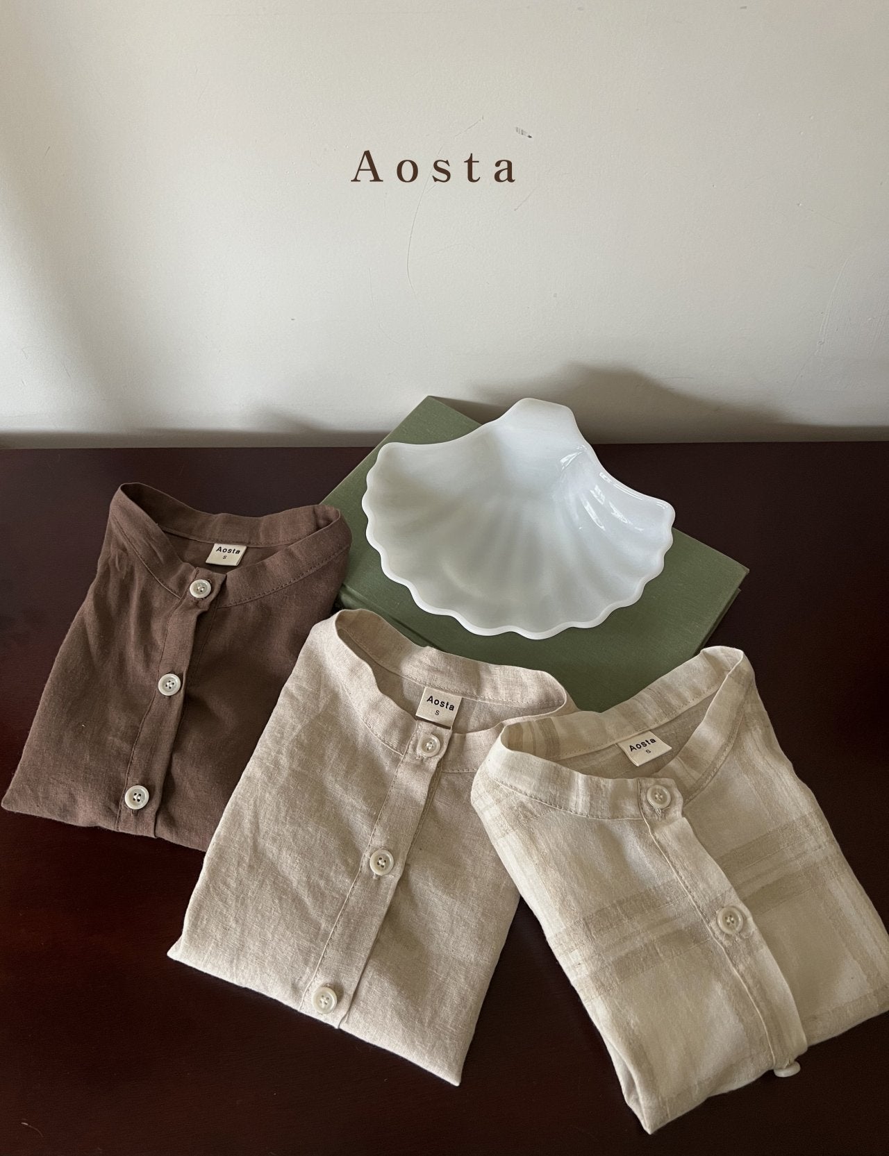 Camille Shirts [Brown, Beige/L(2-3yr)]