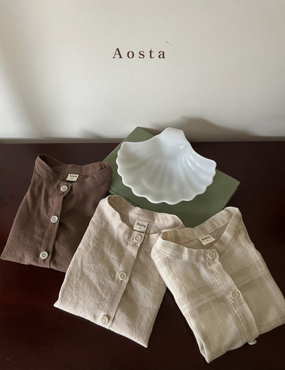 Camille Shirts [Brown, Beige/L(2-3yr)]