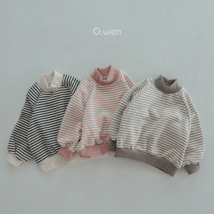 Stripe Sweatshirt [Mocha/S(2-3yr)]