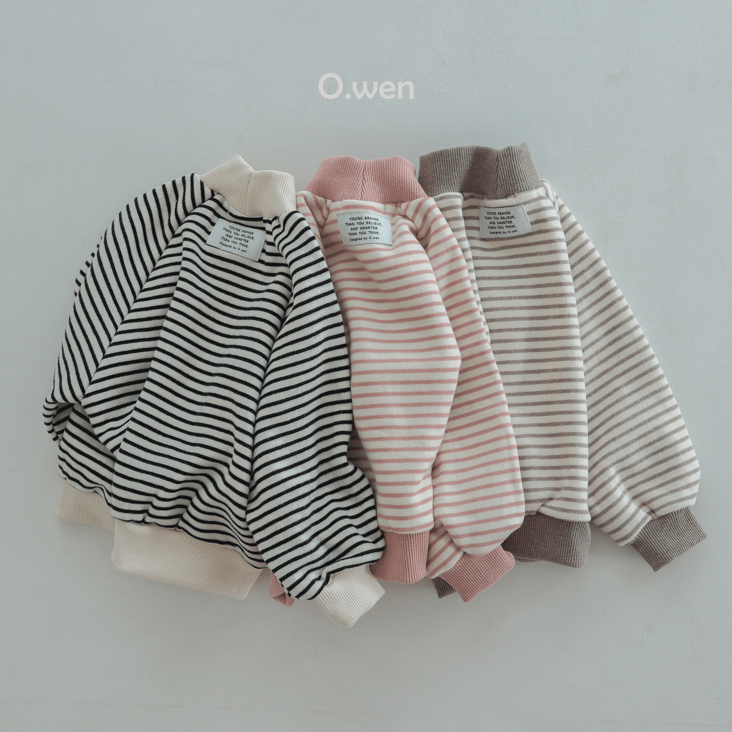 Stripe Sweatshirt [Mocha/S(2-3yr)]