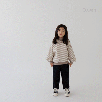 Stripe Sweatshirt [Mocha/S(2-3yr)]