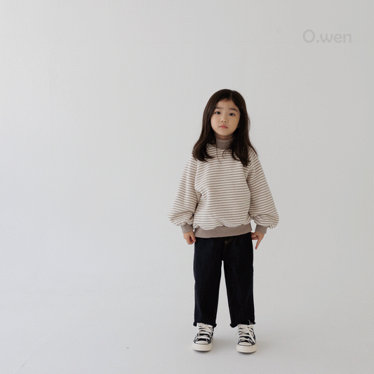 Stripe Sweatshirt [Mocha/S(2-3yr)]