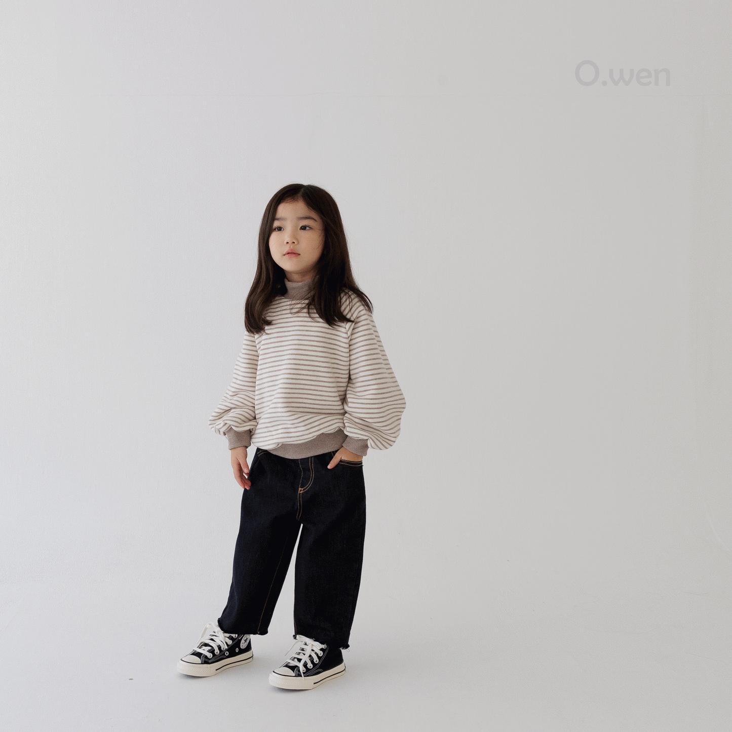 Stripe Sweatshirt [Mocha/S(2-3yr)]