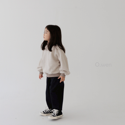 Stripe Sweatshirt [Mocha/S(2-3yr)]