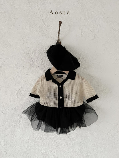 Camellia Tutu Skirt [Black/M(1-2yr)]