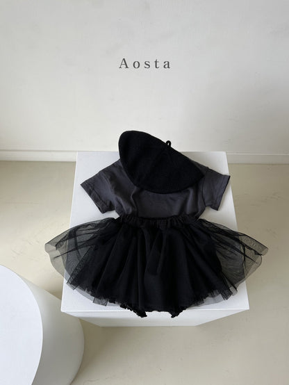 Camellia Tutu Skirt [Black/M(1-2yr)]