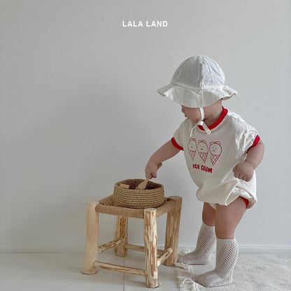 Ice Cream Body Suit [Red/Baby S(0-6m)]