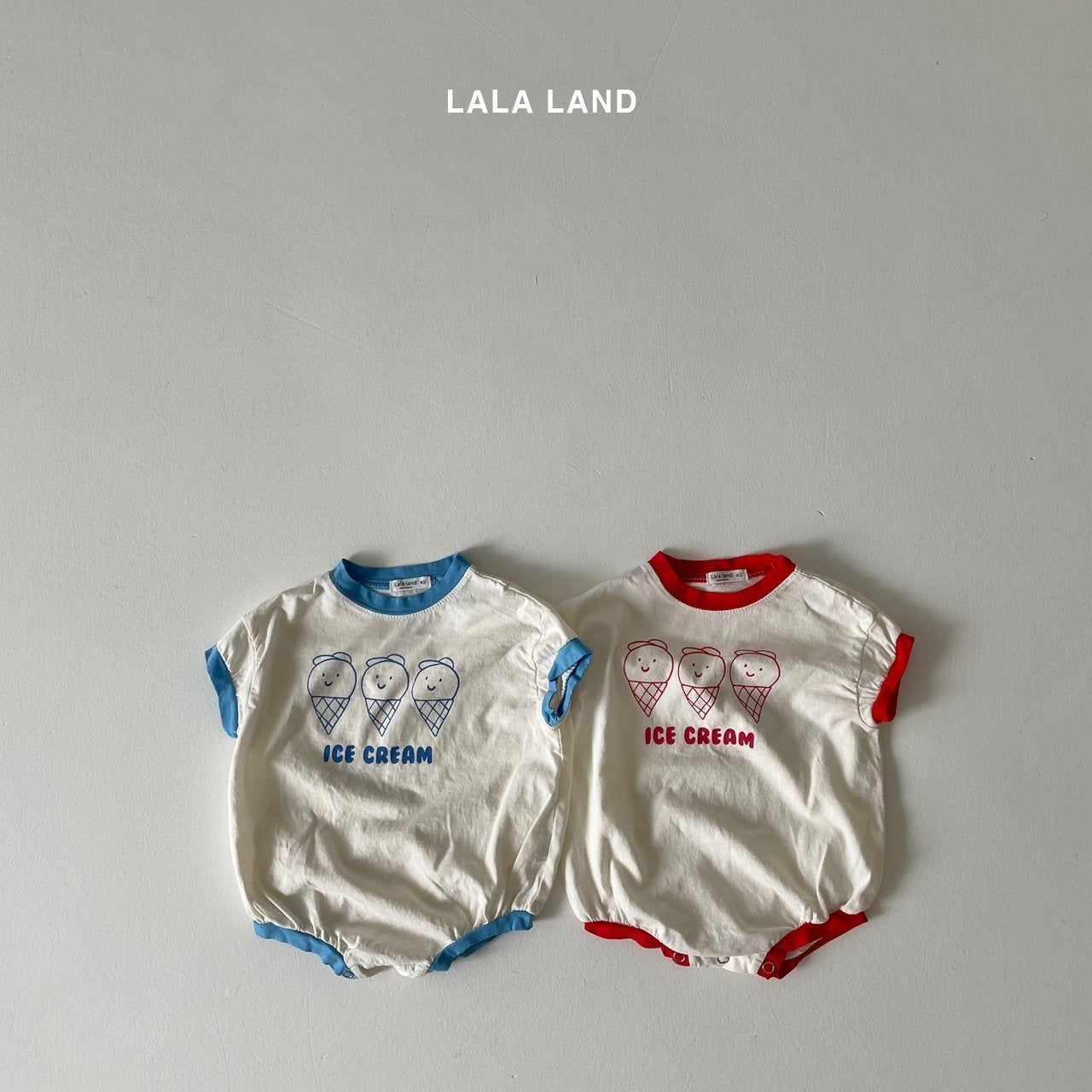 Ice Cream Body Suit [Red/Baby S(0-6m)]