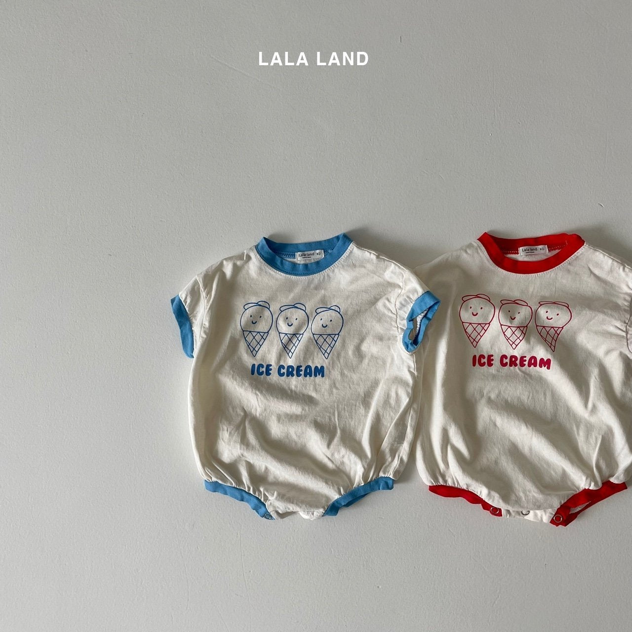 Ice Cream Body Suit [Red/Baby S(0-6m)]