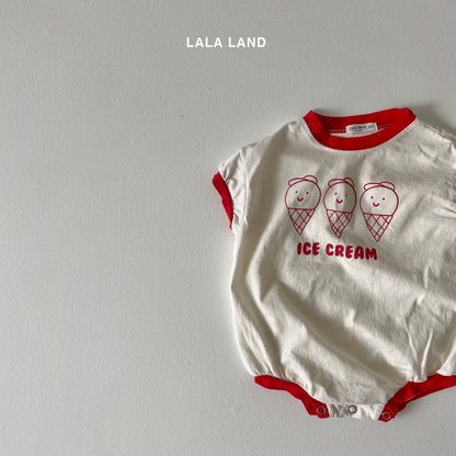Ice Cream Body Suit [Red/Baby S(0-6m)]