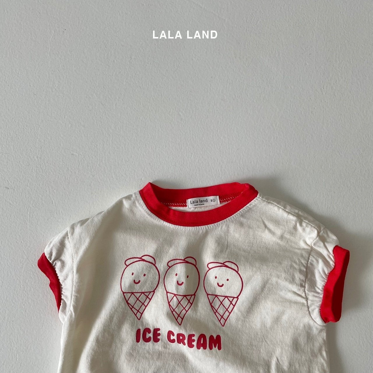 Ice Cream Body Suit [Red/Baby S(0-6m)]