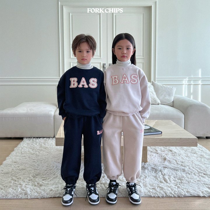 BAS Top Bottom Set [Navy/M(3-4yr)]