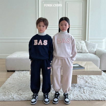 BAS Top Bottom Set [Navy/M(3-4yr)]