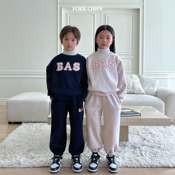 BAS Top Bottom Set [Navy/M(3-4yr)]
