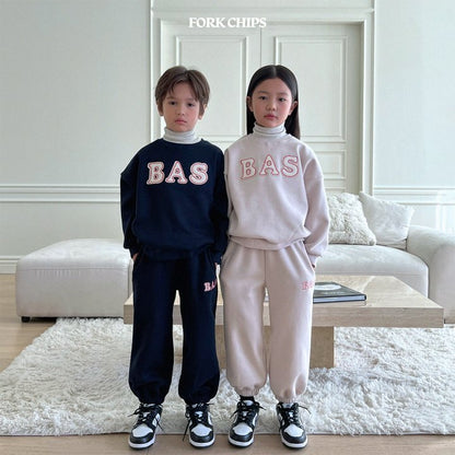 BAS Top Bottom Set [Navy/M(3-4yr)]