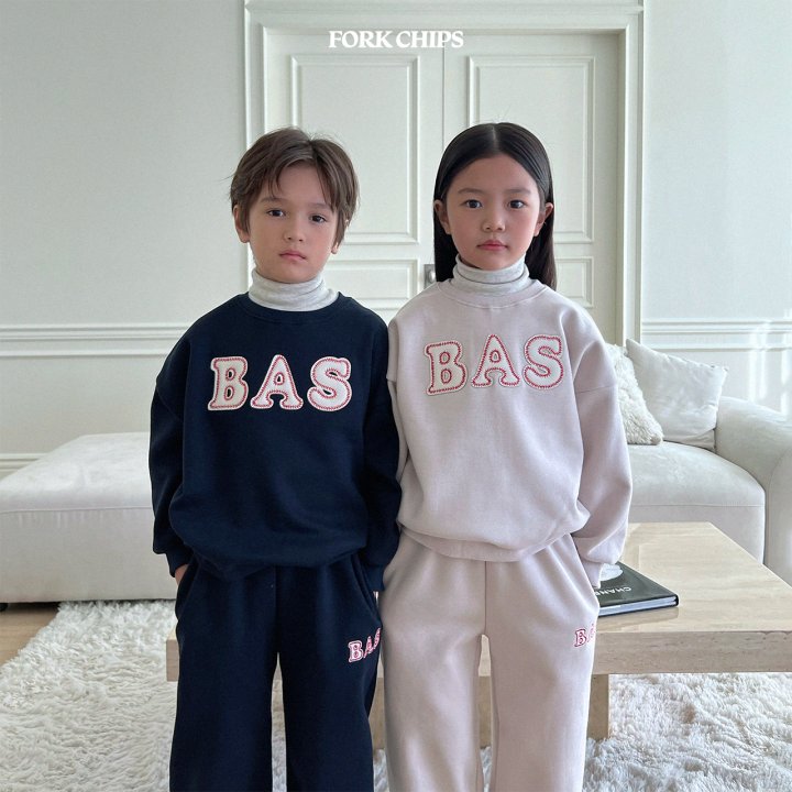 BAS Top Bottom Set [Navy/M(3-4yr)]