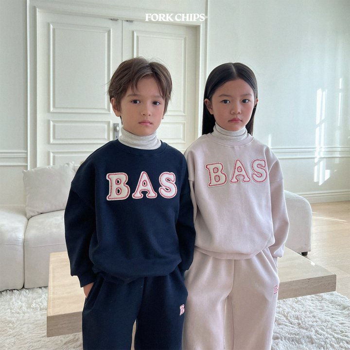 BAS Top Bottom Set [Navy/M(3-4yr)]