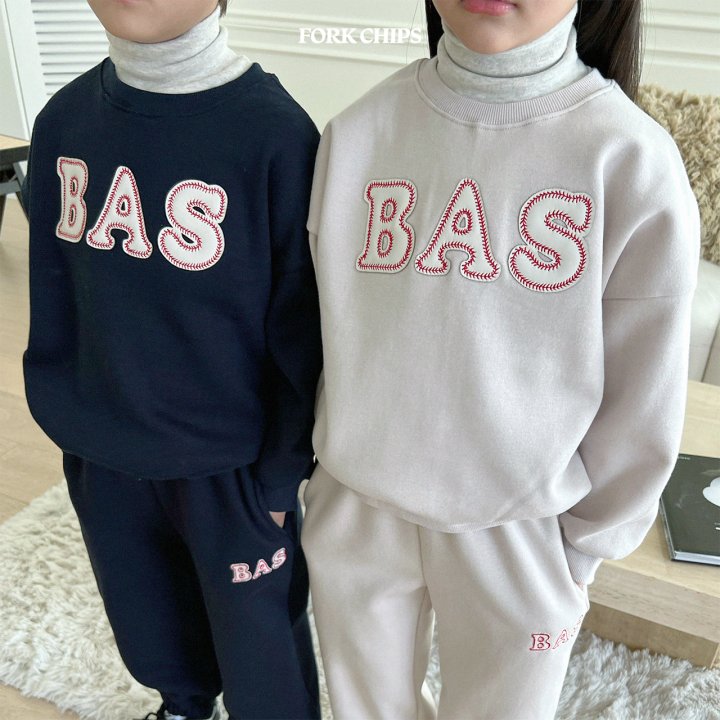BAS Top Bottom Set [Navy/M(3-4yr)]